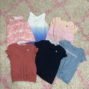 abercrombie kids Pink Tie-Dye & Ombre Tee Bundle